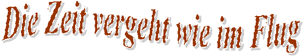 Die Zeit vergeht wie im Flug